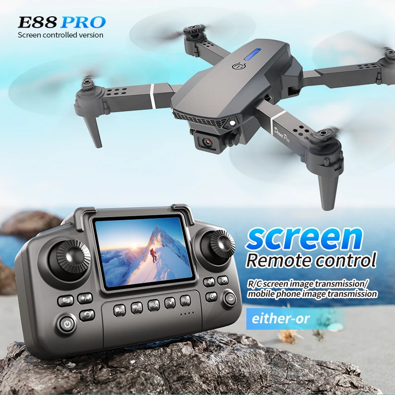 Rc Helicopter Case - โดรนรุ่น Professional E88 PRO พร้อมหน้าจอ กล้อง