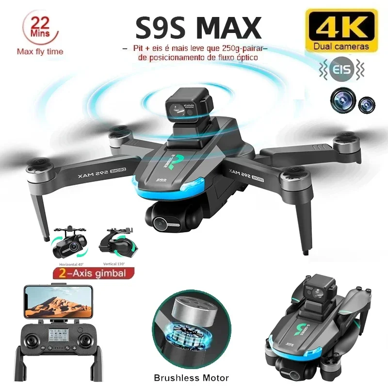 ใหม่S9S MAX MINI Drone 4K 2 แก - Rc Helicopter Mini บทวิจารณ์และราคา
